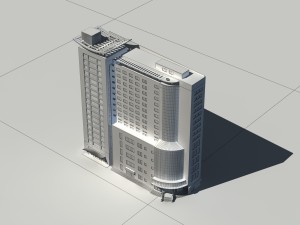 city - multi-storey commercial office building 191 3D 모델