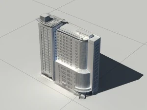 city - multi-storey commercial office building 191 3D Model