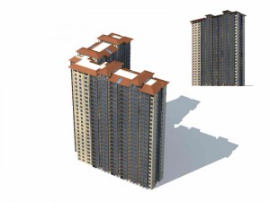 city - multi-storey commercial office building 192 3D Model