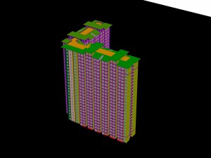 city - multi-storey commercial office building 192 3D Model
