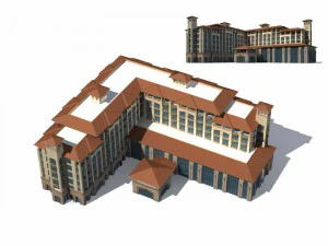 city - multi-storey commercial office building 193 3D Model