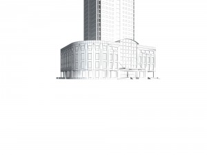 city - multi-storey commercial office building 195 3D मॉडल