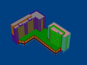 city - multi-storey commercial office building 196 Modelo 3D