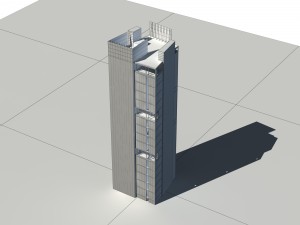 city - multi-storey commercial office building 198 3D 모델