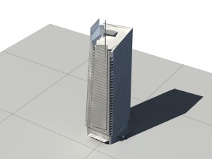 city - multi-storey commercial office building 199 Modelo 3D