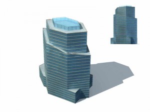 city - multi-storey commercial office building 200 3D मॉडल