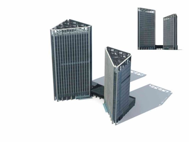 city - multi-storey commercial office building 203 3D मॉडल .c4d .max .obj .3ds .fbx .stl .blend 