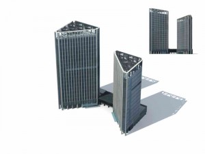 city - multi-storey commercial office building 203 3D Model