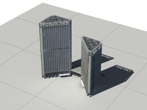 city - multi-storey commercial office building 203 3D मॉडल
