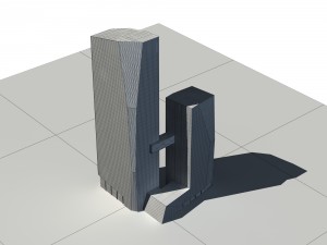 city - multi-storey commercial office building 206 3D Model