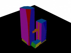 city - multi-storey commercial office building 206 3D Model
