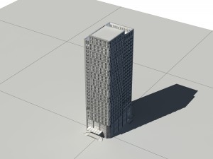 city - multi-storey commercial office building 207 Modelo 3D