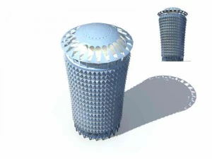 Stadt - mehrst&ouml;ckiges Gewerbeb&uuml;rogeb&auml;ude 208 3D Modell