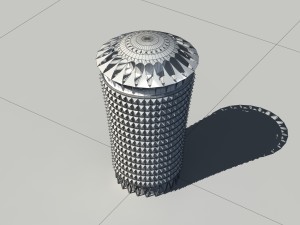 city - multi-storey commercial office building 208 3D Model