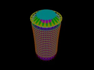 city - multi-storey commercial office building 208 3D Model