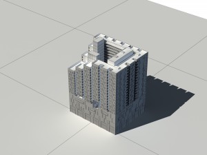 city - multi-storey commercial office building 211 3D 모델