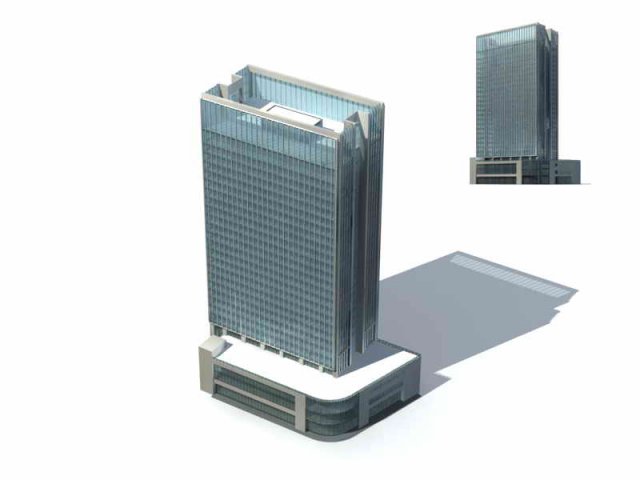 city - multi-storey commercial office building 213 Modelo 3D .c4d .max .obj .3ds .fbx .stl .blend 