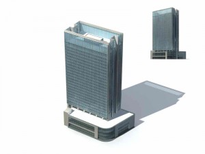 city - multi-storey commercial office building 213 3D Model