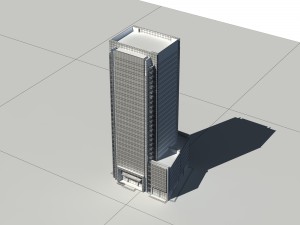 city - multi-storey commercial office building 214 3D Model