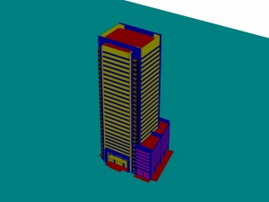 city - multi-storey commercial office building 214 3D Model