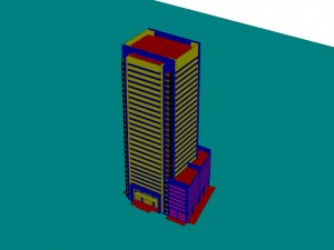 city - multi-storey commercial office building 214 3D Model