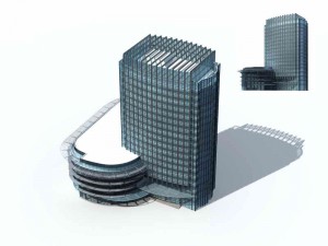 city - multi-storey commercial office building 216 Modèle 3D