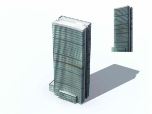 city - multi-storey commercial office building 217 3D Model