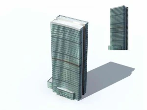 市 - 高層商業オフィスビル 217 3Dモデル
