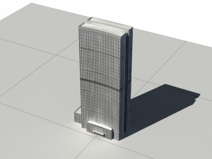 city - multi-storey commercial office building 217 3D मॉडल