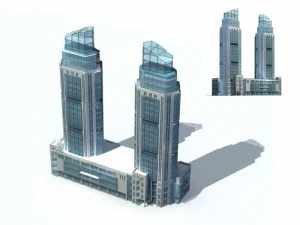 şehir - &ccedil;ok katlı ticari ofis binası 218 3D Model