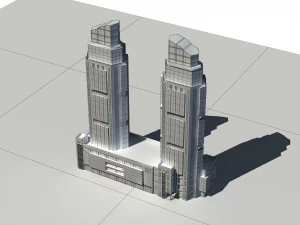 city - multi-storey commercial office building 218 3D Model
