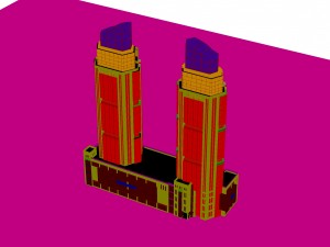 city - multi-storey commercial office building 218 3D Model