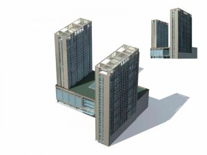 city - multi-storey commercial office building 219 3Dモデル