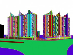 city - multi-storey commercial office building 220 3D Model