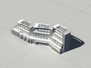 urban construction - multi-storey building commercial office building 238 3D Модель