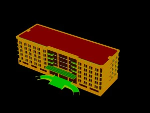 urban construction - multi-storey building commercial office building 244 3D Model