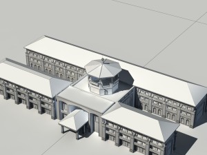 city - multi-storey commercial office building 224 3D Модель