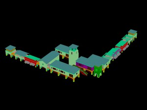 city - multi-storey commercial office building 225 Modello 3D