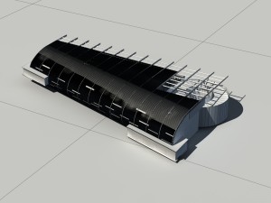 city - multi-storey commercial office building 227 Modello 3D