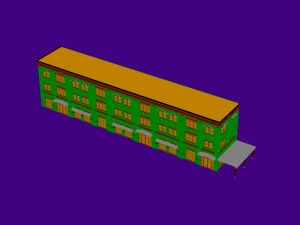 city - multi-storey commercial office building 229 Modelo 3D
