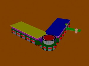 city - multi-storey commercial office building 230 3D Model