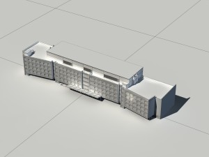 city - multi-storey commercial office building 232 Modelo 3D
