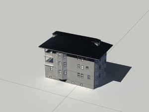 city - multi-storey commercial office building 233 3D Modell