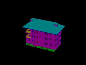 city - multi-storey commercial office building 233 3D Modell