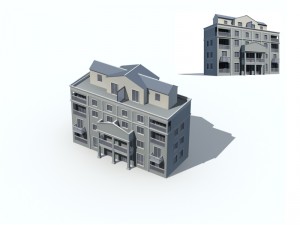 city construction - large real estate residences 2 3D मॉडल