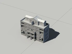 city construction - large real estate residences 2 3D Model
