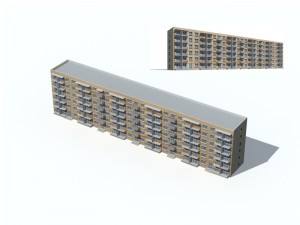 city construction - large real estate residences 3 3D मॉडल
