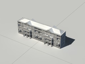 city construction - large real estate residences 5 3D Model