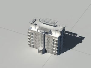 city construction - large real estate residences 6 Modello 3D