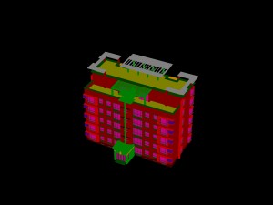 city construction - large real estate residences 6 Modello 3D